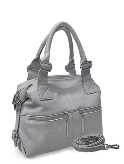 (АРТИКУЛ: 9948/52) СУМКА ЖЕНСКАЯ, НЕБОЛЬШАЯ, НАТУРАЛЬНАЯ КОЖА, СЕРАЯ, С ПЛЕЧЕВЫМ РЕМНЕМ