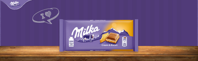 Шоколад Milka Cream&Biscuit со сливками и печеньем
