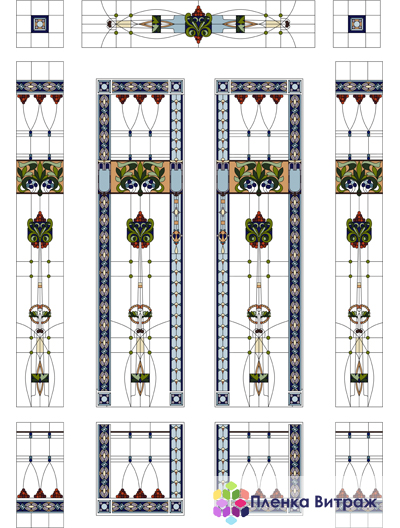 ВИТРАЖНАЯ ПЛЕНКА №К-127