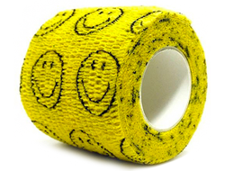 Бандажный эластичный бинт - жёлтый смайл (5 см)
