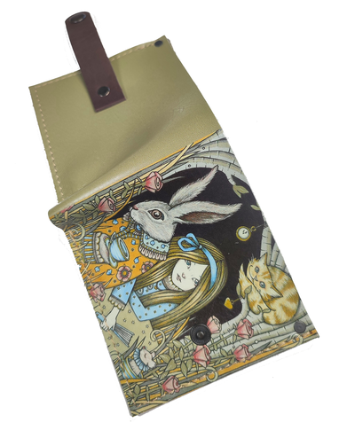 Портмоне-бифолд с принтом "Алиса"