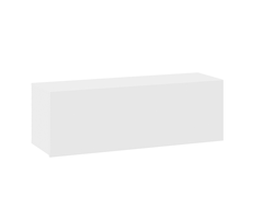 Детская ПОРТО - Шкаф навесной (366) Белый жемчуг/Белый софт