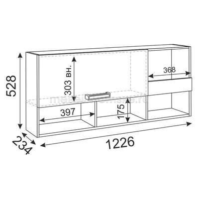 Полка навесная Волкер М10