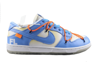 Nike SB Dunk Off White x (Синие с белым) фото