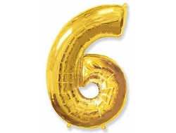 Цифра 6 золото