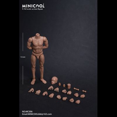 Мужское тело с фиксированной шеей - Коллекционная фигурка 1/12 scale 6-inch action figure male body (MC006) - MINI COOL