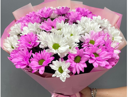 Букет из 9 кустовых хризантем "Иллюзия"