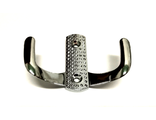 Крючок 2-х рожковый, имитация страз, хром