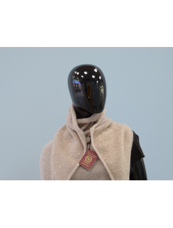 Кремовый шарф платок женский с пайетками Италия Vizio 6943 ST ORO / Tresor фото