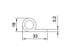 Р-образный профиль D18L33