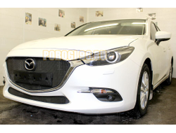 Защита радиатора Mazda 3 2016-2019 black верх