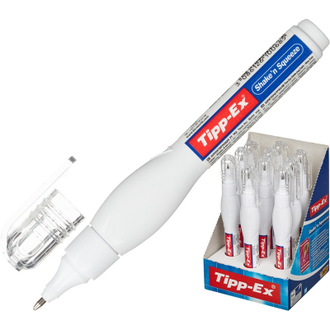 Корректирующая ручка 8мл Tipp-Ex, металлический наконечник, Shaken Squeeze