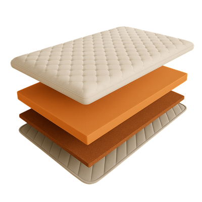 Топпер- наматрасник для выравнивания спального места с Memory и кокосовой койрой