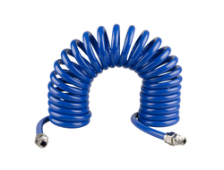 Шланг пневматический спиральный 8х12 мм, 10 м, полиуретановый, резьба 1/4" KING TONY 79953-10