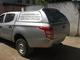 Кунг N-Commerce на Mitsubishi L200 2015-2016-2017-2018-2019-2020+ серебристый U25 вид слева-сзади