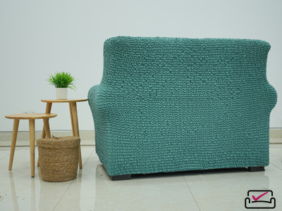 Чехол на 2хм диван Микрофибра Малахит. Защита для мягкой мебели от животных.