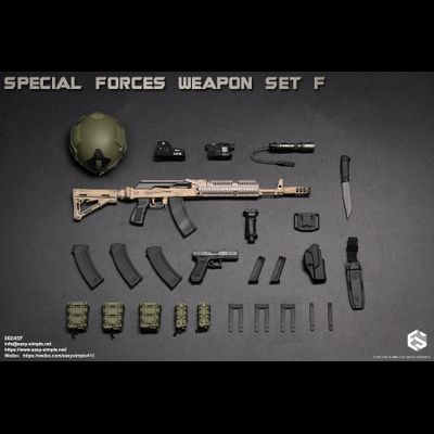 Автомат АК-74М с комплектом аксессуаров и снаряжения (Special Forces Weapon Set) - 1/6 (06045F) - Easy&amp;Simple