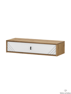 Байкал Стол туалетный навесной Дуб Золотой / Белый