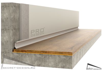 ТЕНЕВОЙ ПЛИНТУС PRO DESIGN SLIM 723 АНОДИРОВАННЫЙ