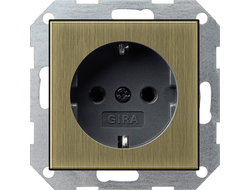 Gira 0188603, Розетка, бронза / черный