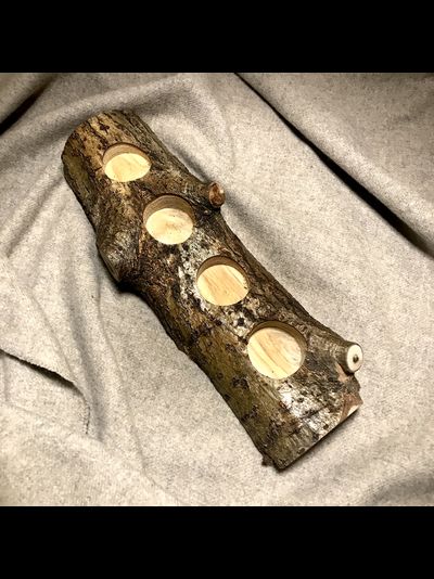 сет для рюмок из ствола дерева