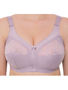 Бескаркасный бюстгальтер для полной груди с усиленными бретелями арт. 9981-0997 (цвет бледно-пурпурный) Размеры: 80B - 120E