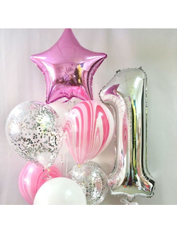 Набор шаров для девочки Звездочка заказать на assorti123.ru