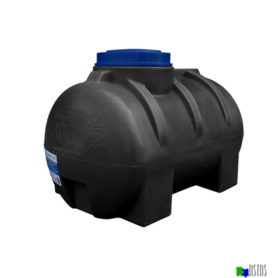 Емкость 300 литров горизонтальная  черная
