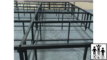 сборка каркаса боксерского ринга