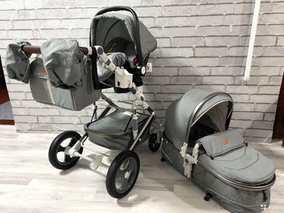 Детская коляска 3 в 1 Luxmom 518 Серый