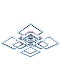 Люстра светодиодная 8075/4+4 CHR 176W+10W RGB Profit Light