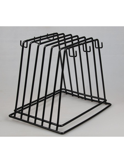 Подставка для досок (на 6шт) 30*23*26 см, чёрная, нержавеющая сталь