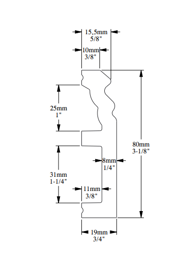 Плинтус ORAC Decor SX195, дюрополимерный, влагостойкий, ударопрочный, под покраску, длина 2 метра