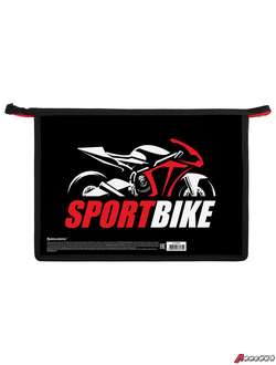 Папка для труда на молнии BRAUBERG А4, 2 отделения, органайзер, «Sport bike». 270981