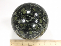 Шар Риолит «Яшма Kambaba», «Крокодиловая яшма», Мадагаскар (66 мм, 409 г) №37535