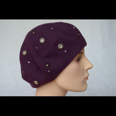 Сливовый фиолетовый фетровый берет Vizio Италия 3633
