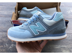 Кроссовки New Balance 574 Blue замшевые