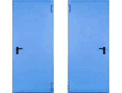 Стальная противопожарная дверь, отделка окрас НЦ-132 + Окрас НЦ-132 Модель ДК202