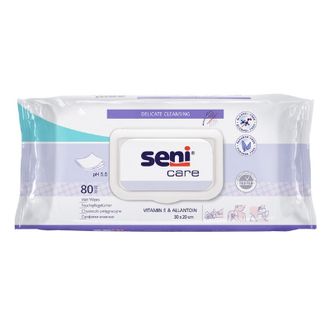 Салфетки влажные SENI CARE с витамином E, 80 шт./уп. (SE-231-WK80-001)