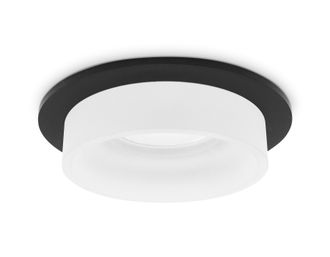 Встраиваемый светильник Ambrella MR16 GU5.3 max10W круг 98(70)x45 черн песок/белый мат. TECHNO SPOT TN1312 SBK/FR