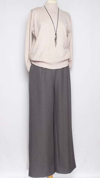 Брюки "Палаццо широкие" серые  р.54