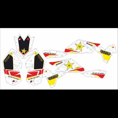 Наклейки на квадроцикл Suzuki LTR 450 ATV Quad Rockstar #586RSWhite