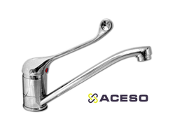 Смеситель локтевой хирургический для мойки длинный поворотный излив