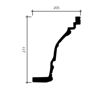 Карниз 1.50.524 - 277*205*2000мм