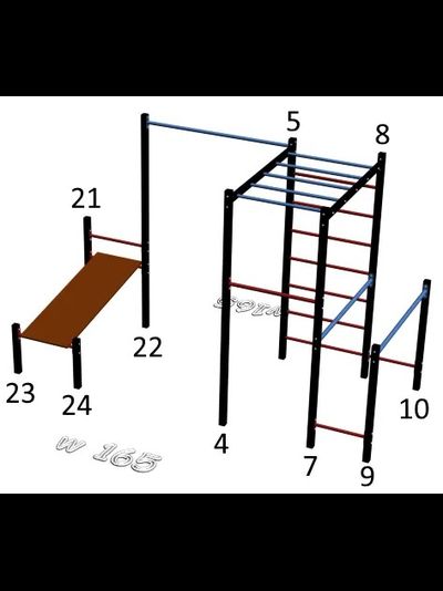 Спортивная площадка Workout W165