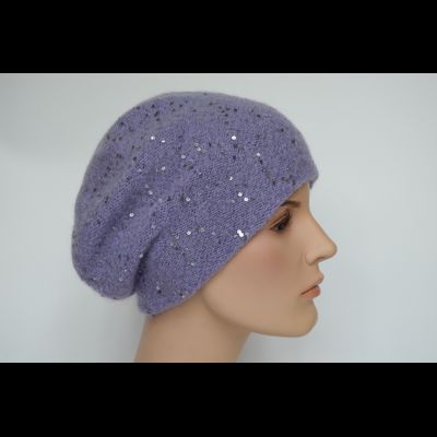 Фиолетовый берет с пайетками Vizio Италия 6943