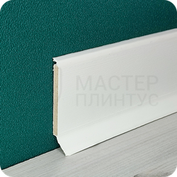 Напольный плинтус с мягким краем Dollken S60, высота 60 мм. толщина 5 мм. цвет RAL 1013