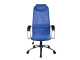 Кресло офисное МЕТТА "BK-8CH", ткань-сетка, хром, синее