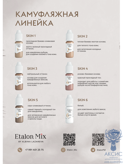 EtalonMix Пигмент для камуфляжа &quot;Skin 2&quot;, 1/10мл