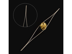 Гибкая игла с очень большим ушком для нанизывания бисера и бусин, длина 100мм - 1шт.